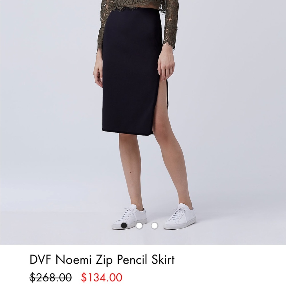 Diane Von Furstenberg Noemi Zip Pencil Skirt
